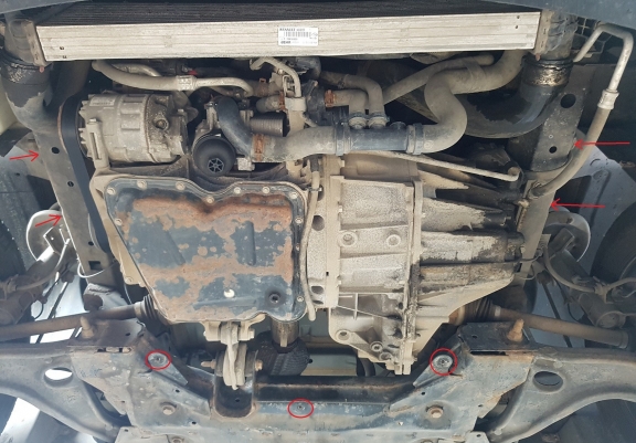 Aluminium skid plate for Nissan NV400