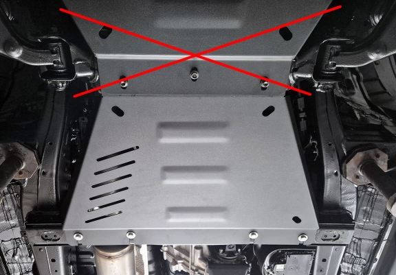 Steel gearbox skid plate for Toyota Hilux