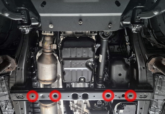Steel gearbox skid plate for Toyota Hilux