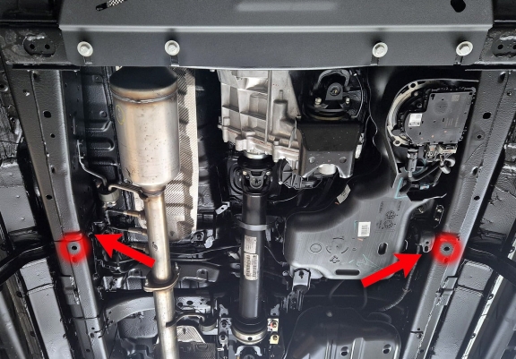 Steel differential skid plate for Toyota Hilux