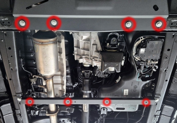 Steel differential skid plate for Toyota Hilux
