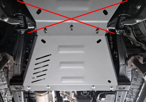 Aluminum gearbox skid plate for Toyota Hilux