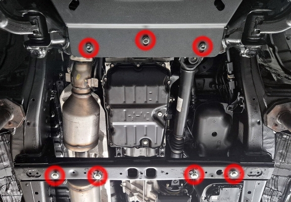 Aluminum gearbox skid plate for Toyota Hilux