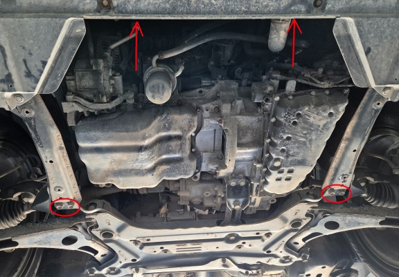 Aluminum skid plate for Mitsubishi Eclipse Cross