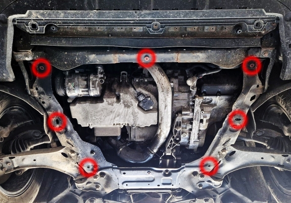 Aluminum skid plate for Volvo V70