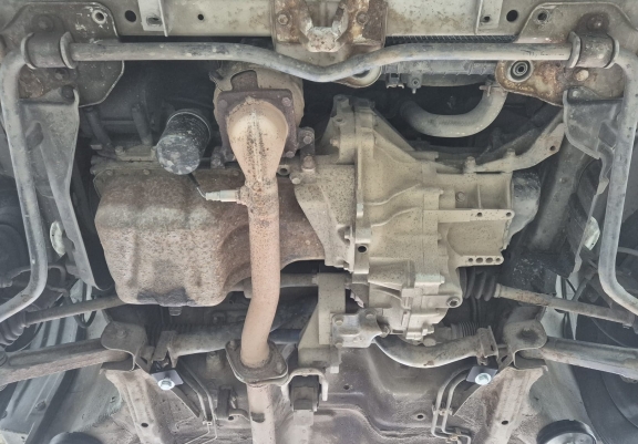 Steel skid plate for Subaru Justy