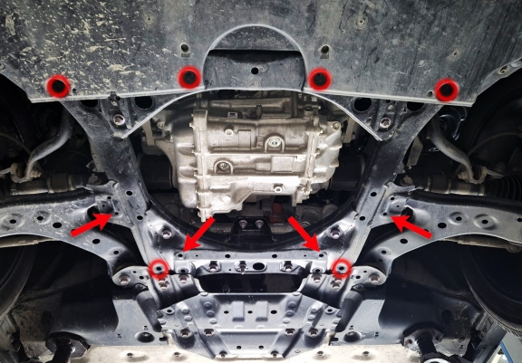 Aluminum skid plate for Subaru Trailseeker