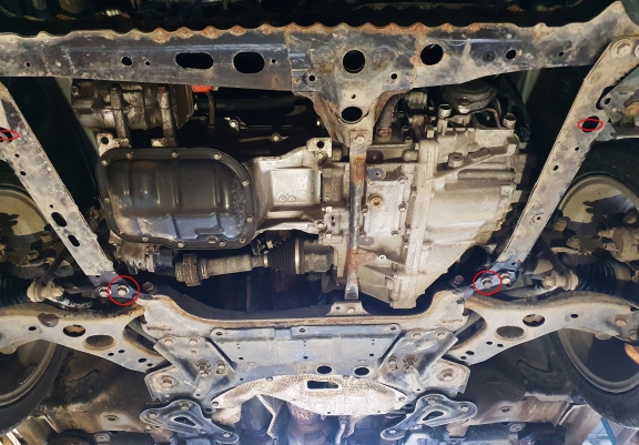 Aluminum skid plate for Toyota Auris