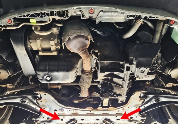 Steel skid plate for Ford Fiesta