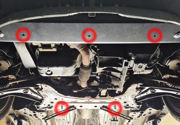 Steel skid plate for Ford Fiesta
