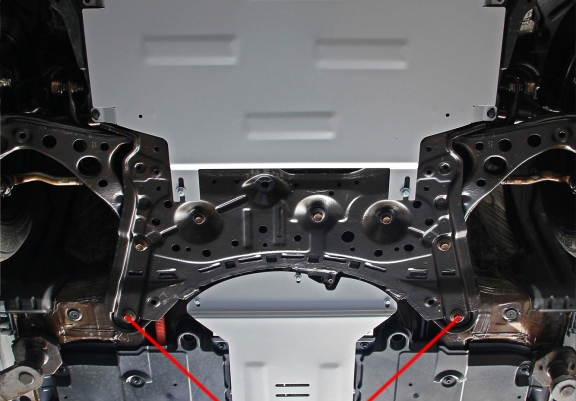 Aluminum skid plate for Toyota Corolla