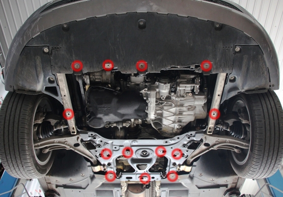 Steel skid plate for Mercedes B-Class W247