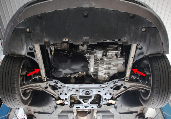 Steel skid plate for Mercedes B-Class W247