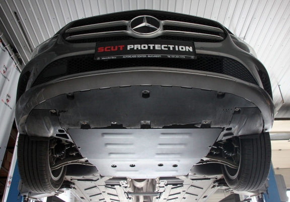 Steel skid plate for Mercedes B-Class W247