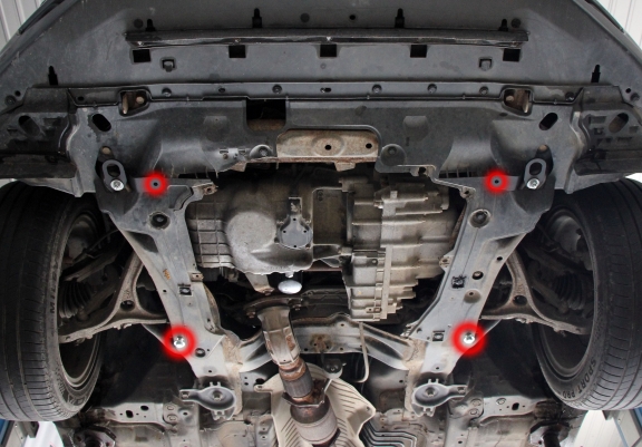Steel skid plate for the protection of the engine and the gearbox for Honda Accord